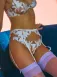 Lily Embroidery Hipster Thong