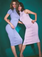 Sleek Jersey Mock Neck Dress
