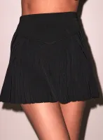 Rib Flared Skirt