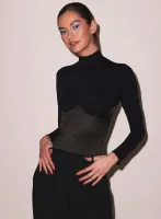 Mock Neck Long Sleeve Bodysuit