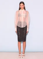 Silk Organza Button Down